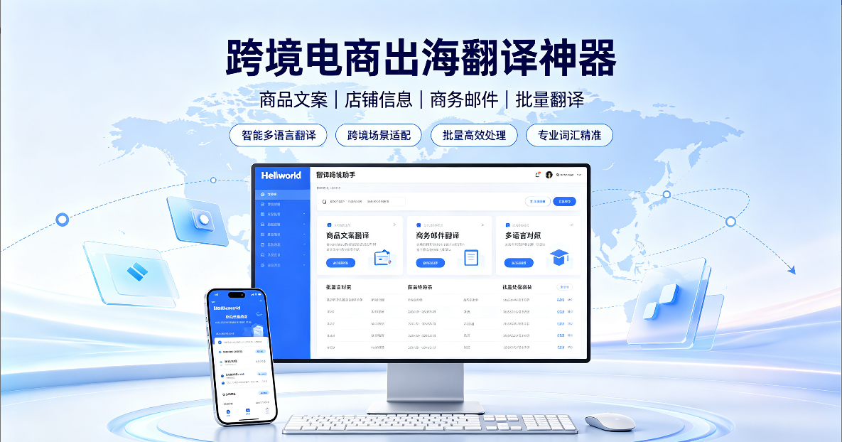 Helloworld翻译跨境助手批量处理与团队协作
