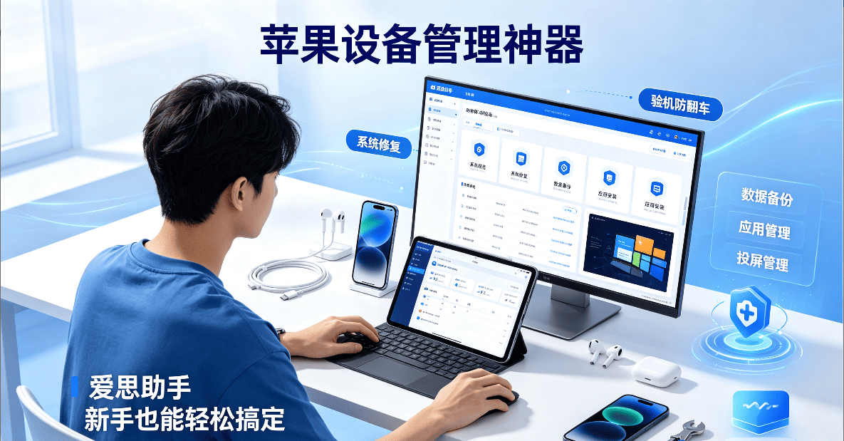 爱思助手设备管理功能界面